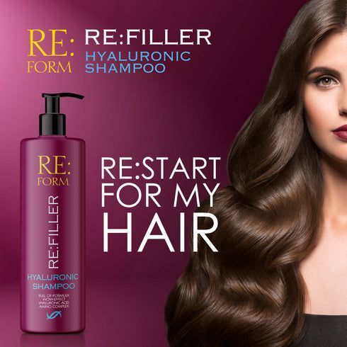 RE:FORM Гиалуроновый шампунь "RE:FILLER" объем и увлажнение волос, 400 мл 6830 фото