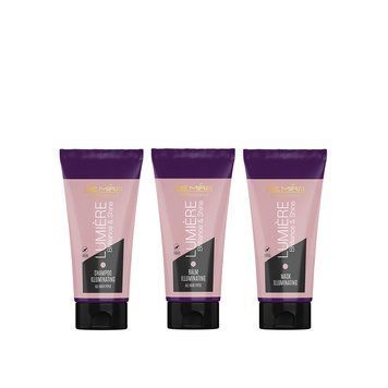 Набір шампунь, бальзам, маска для сяйва та блиску "DeMira Professional" LUMI&Egrave;RE Illuminating, 90 мл 555.444 фото