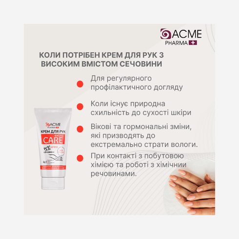 Крем для увлажнения сухой кожи рук с антисептическим эффектом ACME PHARMA 3 мл 29401 фото
