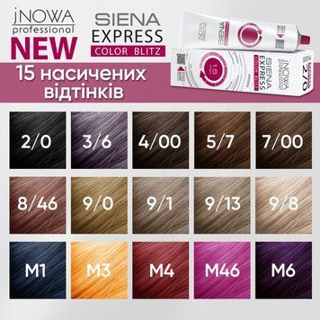 Безаміачна фарба для волосся jNOWA Professional SIENA Express Color Blitz, 60 мл 31606 фото