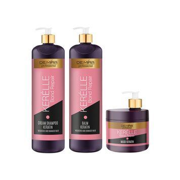 Набір шампунь, бальзам, маска DeMira Professional KER&Eacute;LLE Bond Repair, 1000 мл 555.666 фото