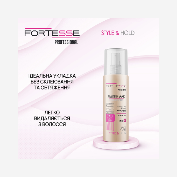 Рідкий лак FORTESSE STYLE&HOLD, 150 ml 22338 фото